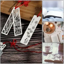 Creative School Chinese Style Kids Students Gift Red Knot Metal Bookmarks Stainless Steel