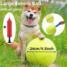 6-Pack Giant 9.5-Inch Tennis Balls For Dogs – Inflatable Large Dog Toy For Indoor/Outdoor Play & Training