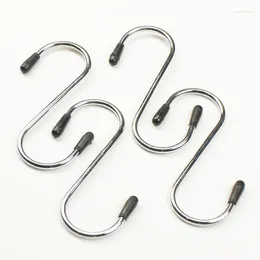 Hooks 4 Pcs/set Stainless Steel S Hook Rack Holder Hanger Pothook Convenient Multi-purpose Type Load Bearing 5KG