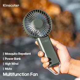 Outros aparelhos novos fãs repelentes de mosquito 4000mAh carregamento portátil ventilador portátil USB Fan Electric Fan J240423