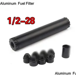 Olej z filtra z filtrem paliwowym 6-calowy aluminium 1/2-28 lub 5/8-24 1x7 Soent pułapka na napa 4003 Wix Dostawa samochodów motocykl Auto części DHFZM