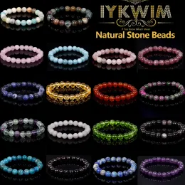Strands Natural Stone Bracelet Amethysts Turquoises Tourmalines Aquamarines Beads Jewelry Gift For Men Magnetic Health Protection Women