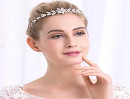 Modeblume Österreichische Kristallstein Stirnbänder Hochzeit Haar Vine Frauen Haarschmuck Accessoires Metall Bride039s Tiaras JCG0733781974