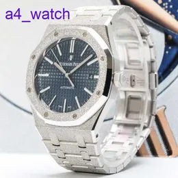 Современные AP запястья часы 15410 серия Royal Oak Series Blue Face Cream Gold 41 Диаметр поверхности дата.
