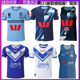Men Jersey 2023 Langholton Training Suit Dog Head Home/Away Short Sleeve Sleeveless Tank Top NRL Rugby
