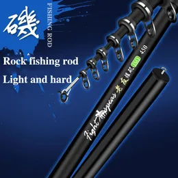 Velho amigo portátil Rockfishing Rod5.4m 6.3m 7,2m haste de haste telescópica Haste de fibra de fibra de carbono telescópica Haste de fiação do alimentador de fibra 240415