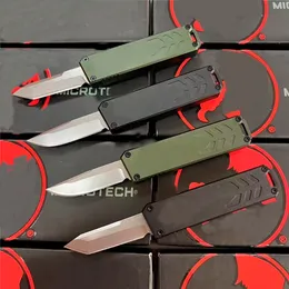 Mini Micro Tech x02 Auto OTF Knife 1.77 "D2 STALOWY BARDE ALIGATION ALUMINUM CAMPIGN Outdoor Taktyczne narzędzie do samoobrony narzędzie EDC kieszonkowe