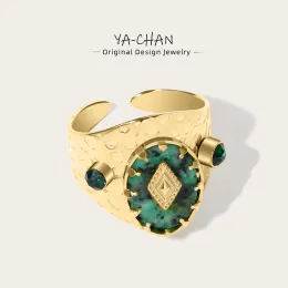 Группы Yachan French Vintage Natural Stone Luxury Ring