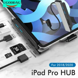 Hubs USB C Hub for iPad Pro 12.9 11 2020 2018タイプCハブからHDMICPATIBLE USB 3.0 PD SD TF USBC USBハブアダプター