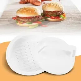 2024 Round Hamburger Press Plastic Burger Maker Mould Meat Beef Grill Burger Press Patty Maker Mold Machine Kitchen Poultry Toolsfor Patty