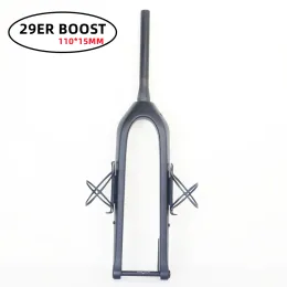 Teile Winow aktualisiert 29er MTB Carbon Fork 110*15 mm Boost Cross Country Mountain Bike Carbon Starrgabel mit Wasserkäfig Ösen