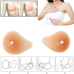 Enhancer Silicone False Breast Fake False Breast Prosthesis Super Soft Silicone Gel Pad Supports Artificial Spiral for Women