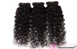 Brazylijska Virgin Hair Water Wave 34 Pakiety ludzkie przedłużenia włosów Brazylijskie włosy Naturalne kolorystyczne Remy Tym kierunku skóry 5727194