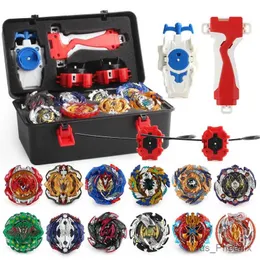 4d Beyblades B-X Toupie Burst Beyblade Gold Burst Set girando com o lançador de aderência+Brinquedo da caixa de caixa portátil