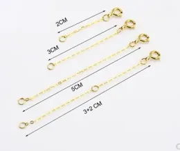 Components 18k gold chains au750 jewelry parts gold extension chain 1cm10cm