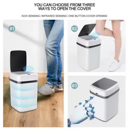2024 new 13L Smart Trash Can Automatic Sensor Dustbin Electric Waste Bin Waterproof Wastebasket For Kitchen Bathroom Recycling Trashsmart