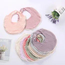 20 %/lot baby bib withe muslin cotton регулируемый шарф бандана для детей, рожденных мальчиками, кормил сальто полотенце слюна 240422