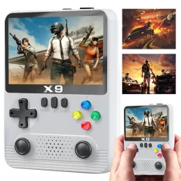 Players X9 Handheld Game Console 2000mah/6000mah 3,5in IPS Screen Retro Video Game Console med 32G Card Dual 3D Joystick 11 Emulators