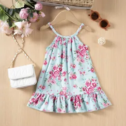 女の子のドレス新しい夏の女の子ホルター幼児の花の服の子供たちのための子供たち
