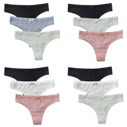 Cotton Women's G-String Thong Sexy Mutandine Sexy for Women String Briefs Intwear Lingerie Ladies T-Back T-Back Low-rise 3 PC/Set 220511