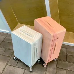 Bagaglio unisex rotolando valigia da viaggio bagagli nuovo design 1/9 tronchi aperti di alta qualità cassetta di grande capacità di blocco luggages di blocco