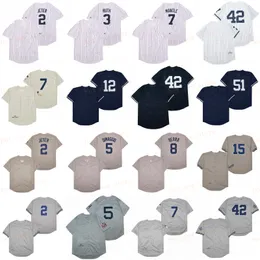 Aposentado 2 Derek Jeter Baseball Jersey 3 Babe Ruth 4 Lou Gehrig 5 Joe DiMaggio 8 Yogi Berra 9 Roger Maris 10 Phil Rizzuto 12 Wade Boggs 1939 Vintage Retro Mesh Stitched