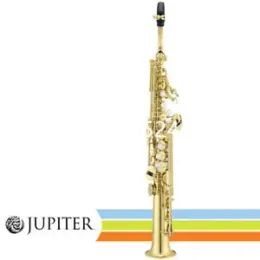 Saxofon Jupiter JSS1000 Soprano Saxofon Bflat rakt guld Lacked Body Musical Instrument Professional med fallstillbehör