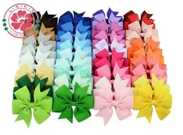 40 färger Kid Hair Bows Bloom Pin For Kids Girls Children Hair Accessories Baby Hairbows With Clips Flower LL