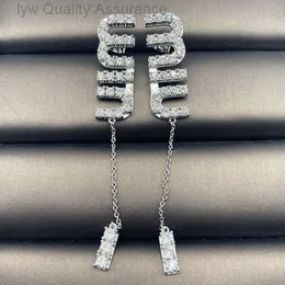 Necklace Designer for Woman Mui Mui Luxury Butterfly Necklace New Miao Family Earrings with Letters Full of Diamonds Miu Letters Crystal Femininity Fashion Rhinest