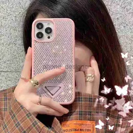 Модельер Shining Phone Case для iPhone 15 14 13 12 Pro Max 14 13 Pro Max Luxury Diamond Mobile Back Shell Spelt Edge Case