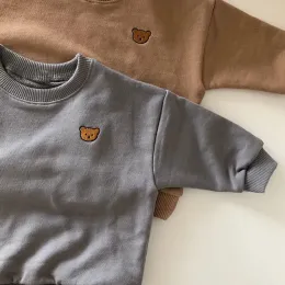 Sweatshirts Milancel Baby Kleidung Bär Stickerei