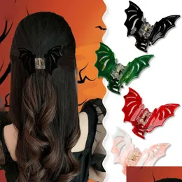 Other Wedding Favors Halloween Bat Hair Clips Girls Funny Angel Hairpin Holiday Party Dressing Cartoon Claw Accessories Drop Deliver Dh3Ou