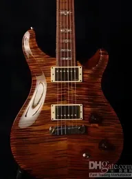 gorący niestandardowy trzcina Smith Brown Flame Maple DGT Dave Grissom Signature Electric Guitar