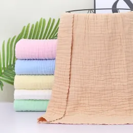 Yeni doğan erkek kız battaniyesi için bebek battaniyesi muslin kundakları 6 katman organik bebek yatak battaniyesi pamuklu gazlı battaniye bebek bezi