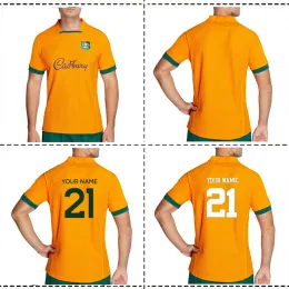 Rugby 2022 Australia Home Rugby Jersey Camisa 2022/23 Austrália Wallabies Home Gold Rugby Treinamento Jersey Size S5xl