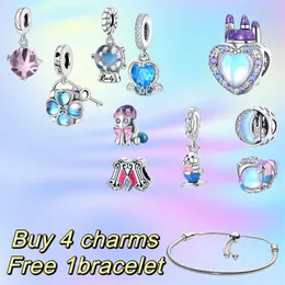 Neue und neue Designer modische Frauen Charme Armband Fairy Tale Town Serie Dream Castle Unicorn S925 DIY FIT PANDORAS BRAZET BRAKET LUXURY JUEME MUDERS GESCHENK