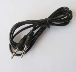 whole 500pcslot Black 35mm AUX Audio Cables Male to Male Stereo Car Extension 1m Audio Cable for MP3 Cell Phones3023902