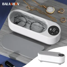 Reinigungsmittel tragbare Haushaltsreinigungsmaschine, 450 ml sauberer Pod Ultraschallreiniger, Schmuckreinigermaschine für Ring, Brille, Make -up -Bürste