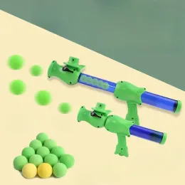 Toys Cat Toy Eva Ball Launcher Self Drived Shooting Gun ha rolig resistent Dog Stick Silent Play Balls Guns Eva Soft Bullets