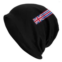 Berets Minimalist Union Jack UK Skullies Beanies Caps Hip Hop Winter Warm Knitted Hat Unisex United Kingdom British Flag Bonnet Hats