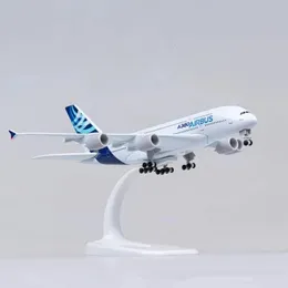 18 cm Diecast Metal Alloy Airplane Model Toy för A380 Prototyp Airlines Aircraft Plan med landningsväxlar Toy for Collections 240417