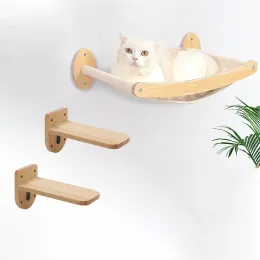 Scratchers 3 peças Capt de gato montado na parede Hammock e plataforma de salto prateleiras de escalada e móveis de estimação para gatinhos para gatinhos