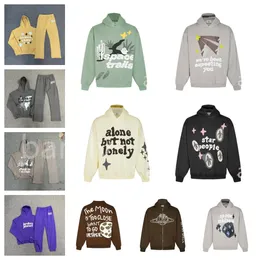 Mens Hoodies Sweatshirts Tasarımcı Mektubu Erkek Tide Marka Vahşi High Street Rahat Spahar Sonbahar Amerikan Gevşek Çift Kapşonlu Kazak Kırık Gezegen