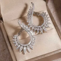 Dangle Chandelier Korea New Design Fashion Jewelry Luxury Cubic Zirconia Earrings Elegant Women Shiny Party Engagement Wedding H240423
