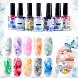 Nail Polish DIY Watercolor Nail Ink Blooming Gel Smoke Smudge Varnish Manicure Nail Art Decoration Marble Effect Esmalte De Unas 240423