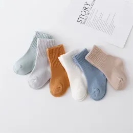 Tights lawadka 6Pairs/set 012Month Newborn Baby Boy Girl Sock Cotton Solid Soft Infant Socks for Girls Boys Spring Autumn Korea Style