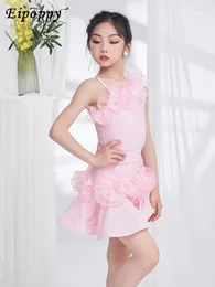 Stage Wear Qinghe Yuan Dance Children's Latin Training Performance Girls 'Girls Fun Suit Summer Summer