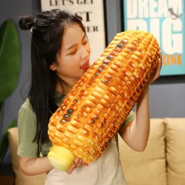 Animals 45/55cm Real life Corn Plush Toys Simulation Plant Grilled Corn with Leaf Pillow Creative Stuffed Soft Dolls Funny Birthday Gift