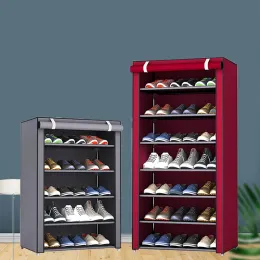 Racks Multilayer Simple Shoe Cabinet Diy Assembled Spacesaving Shoe Organizer Shelf Home Dorm Storage Closet Dustproof Shoes Rack