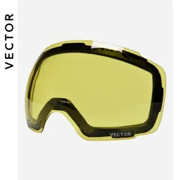 Filters Only Lens for Hxj20013 Antifog Uv400 Skiing Goggles Lens Magnet Adsorption Weak Light Tint Weather Cloudy Brightening